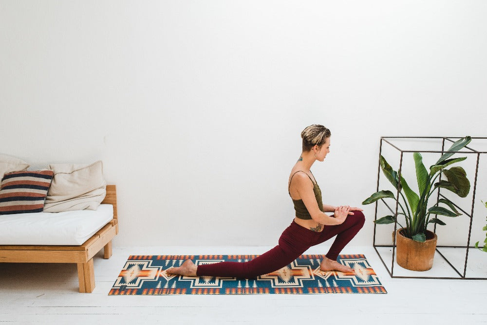 Tapis de yoga Pendleton X Yune Harding Navy 5 mm