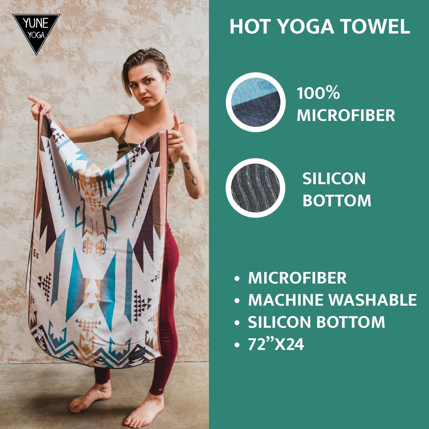 Yoga Towel Pendleton Fire Legend